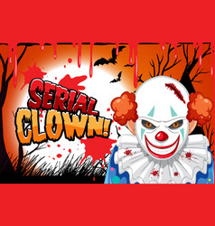 Serial Clown Poster With Killer Clown Character