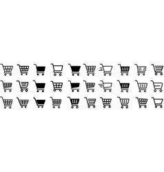 Shopping Cart Icons Set Full And Empty Shopping