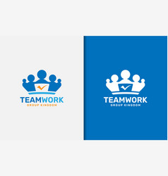 Teamwork Group Kingdom Logo Design Abstract Crown