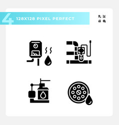 2d Glyph Style Plumbing Icons Collection