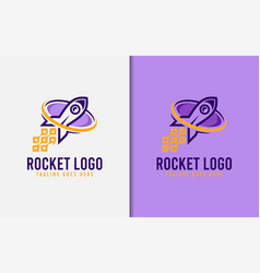 Abstract Modern Rocket Logo Design