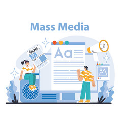 Mass Media Concept Flat