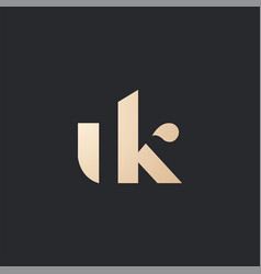 Uk Letter Logo Design Image