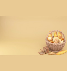 3d Multiple Type Of Bread Rendering Set