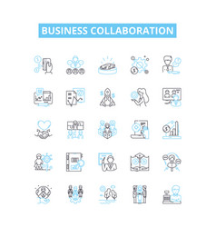 Business Collaboration Line Icons Set