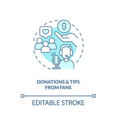 Donations And Tips From Fans Turquoise Concept