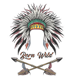 War Bonnet And Arrows Tattoo