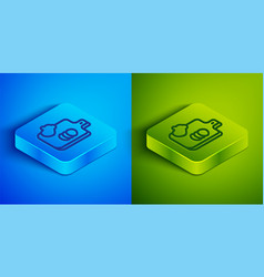 Isometric Line Cutting Board With Vegetables Icon