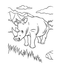 Rhinoceros Coloring Page For Kids