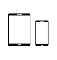 Tablet Phone Flat Devices White Display Mockup