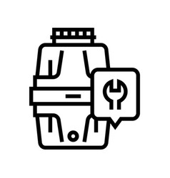 Garbage Disposal Repair Line Icon