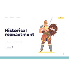 Historical Reenactment Concept Of Landing Page