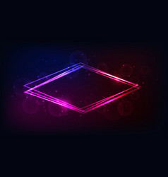 Neon Rhombus Frame With Shining Effects