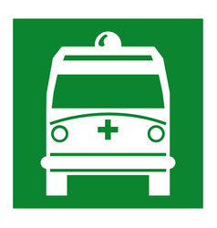 Ambulance Pick Up Point Symbol Isolate On White