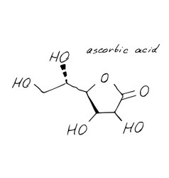 Ascorbic Acid Chemistry Molecule Formula Hand