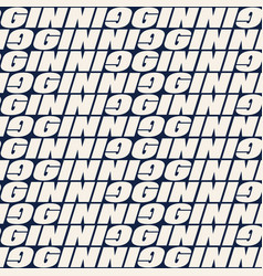 Gin Seamless Pattern In Typographic Style