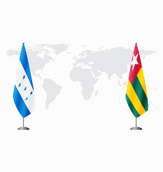 Honduras And Togo Flags For Official Meeting