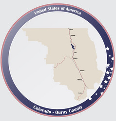 Map Ouray County In Colorado