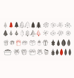 Pack Of Christmas Festival Decorative Elements In