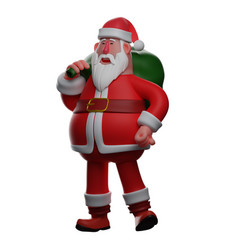 Santa 3d Cartoon Ringing A Bell