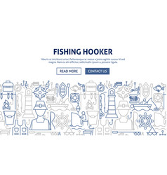 Fishing Hooker Banner Design