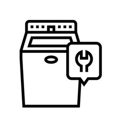 Ice Maker Repair Line Icon