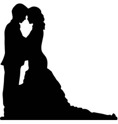 Silhouettes Of Man And A Woman