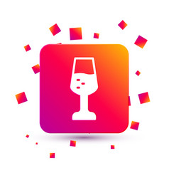 White Glass Of Champagne Icon Isolated