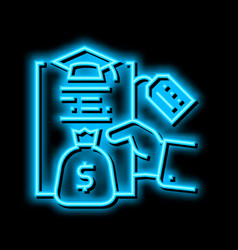 Student Loan Neon Glow Icon