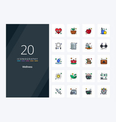 20 Wellness Line Filled Icon For Presentation