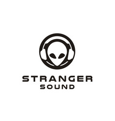 Headphone Dj Alien Music Sound Recording Logo