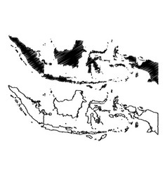 Sketsa Peta Asean Hitam Putih - Silvy Gambar