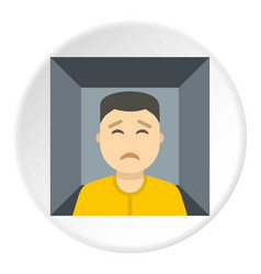 Man Trapped In A Box Icon Circle