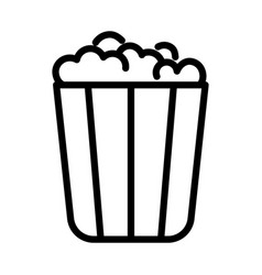 Pop Corn Outline Icon Isolated