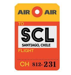 Santiago Airport Luggage Tag