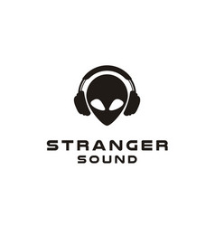 Headphone Dj Alien Music Sound Recording Logo