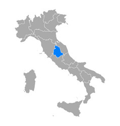 Map Umbria In Italy