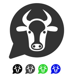 Cow Message Balloon Flat Icon