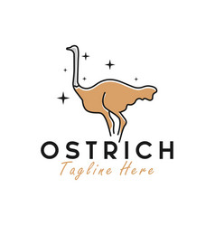 Ostrich Outline Logo