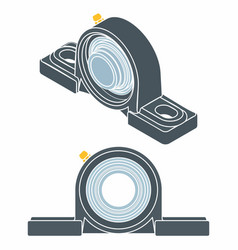 Plummer Block Bearing Without Outline And Colored