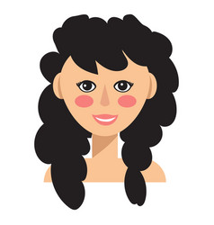 Curly Brunette Hair Woman Avatar