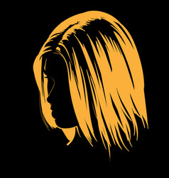 Woman Face Silhouette In Backlight Low Key