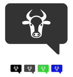 Cow Message Flat Icon