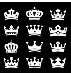 Crown Collection - Silhouette Royalty Free Vector Image