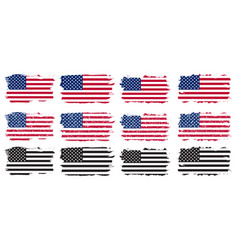 Set Of American Flag Flag Usa Set Isolated Icon