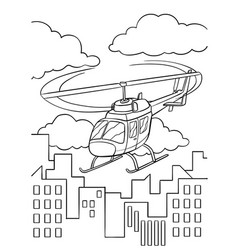 Helicopter Coloring Page For Kids