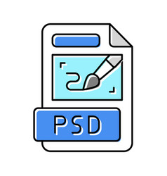 Psd File Format Document Color Icon