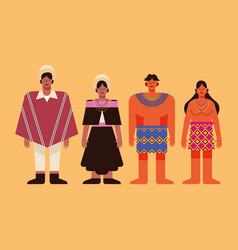 Indigenous People With Traditional Cloth