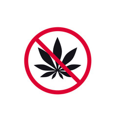 No Marijuana Prohibited Sign Forbidden Sticker