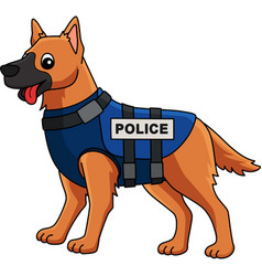 Police Dog Cartoon Colored Clipart